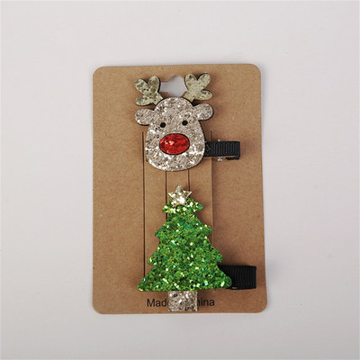 2Pcs Božićne kopče za kosu od roga Slatke ukosnice s jelenjim ušima Božićne ukosnice Dekoracija Pokrivala za glavu Dodaci za kosu Poklon za djevojke 2023.