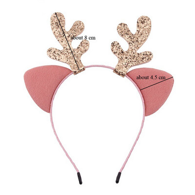 Sretna Nova godina, Božić, mačje uši, rogovi, traka za glavu, dodaci za kosu za djecu, odrasle, božićna zabava, traka za kosu, kopča, pokrivalo za glavu