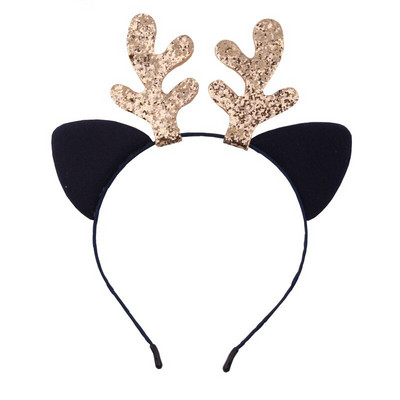 Sretna Nova godina, Božić, mačje uši, rogovi, traka za glavu, dodaci za kosu za djecu, odrasle, božićna zabava, traka za kosu, kopča, pokrivalo za glavu