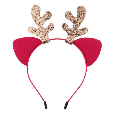 Sretna Nova godina, Božić, mačje uši, rogovi, traka za glavu, dodaci za kosu za djecu, odrasle, božićna zabava, traka za kosu, kopča, pokrivalo za glavu