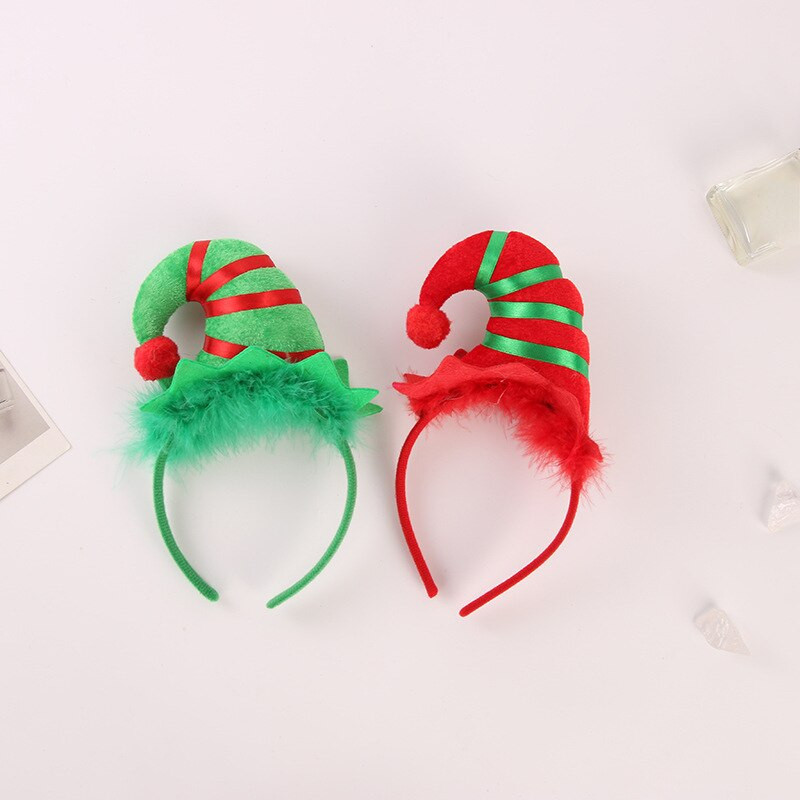 1 tk jõulupeapaelad peomänguasjad lumehelves päkapikk jalakübarad, kostüümid põhjapõdra jõuluvana peakatted festivalipuhkuseks