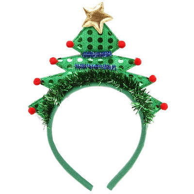 Copii adulți Blink Green Tree Bandă LED Light Star Bandă de păr Cadou Cosplay Costume de aniversare Crăciun Cosplay Party Headwear