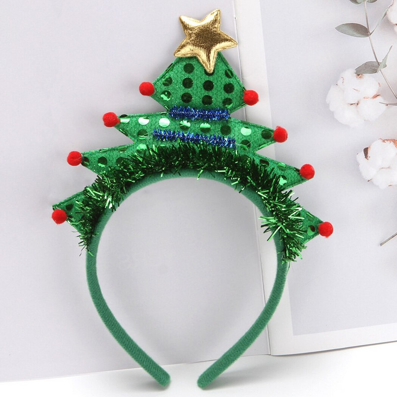 Copii adulți Blink Green Tree Bandă LED Light Star Bandă de păr Cadou Cosplay Costume de aniversare Crăciun Cosplay Party Headwear