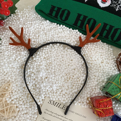 Slatka božićna traka za glavu Pokrivala za glavu Jeleni rogovi Obruč za kosu Rogovi Poklopac za glavu Jelenji rog Uši Dekoracija za glavu