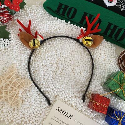 Slatka božićna traka za glavu Pokrivala za glavu Jeleni rogovi Obruč za kosu Rogovi Poklopac za glavu Jelenji rog Uši Dekoracija za glavu