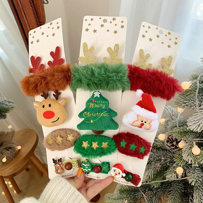 Νέα Χριστουγεννιάτικη φουρκέτα Antler Hair Clips Deer Ear Christmas Party Headbands Festival Λαστιχάκια Μπαλάκια Αξεσουάρ μαλλιών Δώρα