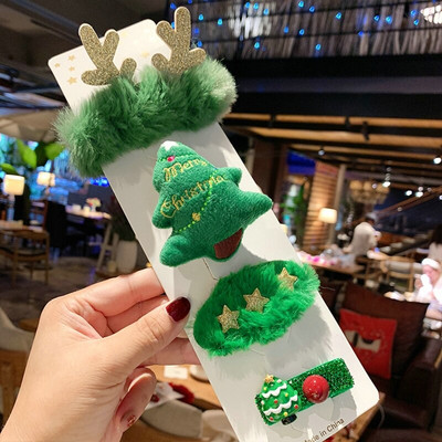 Nova božićna ukosnica Štipice za kosu od roga Jelenje uho Trake za glavu za božićnu zabavu Festivalske gumice Lopta Dodaci za kosu Pokloni