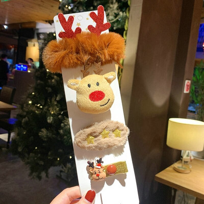 Nova božićna ukosnica Štipice za kosu od roga Jelenje uho Trake za glavu za božićnu zabavu Festivalske gumice Lopta Dodaci za kosu Pokloni