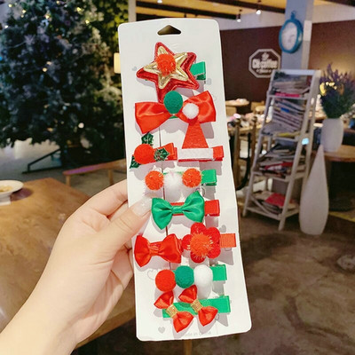 Nova božićna ukosnica Štipice za kosu od roga Jelenje uho Trake za glavu za božićnu zabavu Festivalske gumice Lopta Dodaci za kosu Pokloni