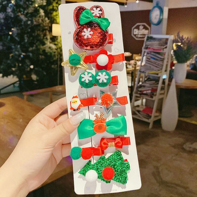 Nova božićna ukosnica Štipice za kosu od roga Jelenje uho Trake za glavu za božićnu zabavu Festivalske gumice Lopta Dodaci za kosu Pokloni