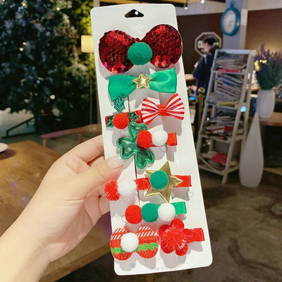 Nova božićna ukosnica Štipice za kosu od roga Jelenje uho Trake za glavu za božićnu zabavu Festivalske gumice Lopta Dodaci za kosu Pokloni