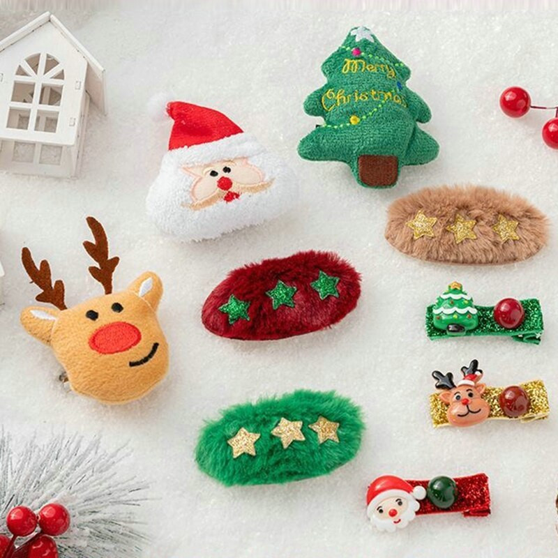 Nova božićna ukosnica Štipice za kosu od roga Jelenje uho Trake za glavu za božićnu zabavu Festivalske gumice Lopta Dodaci za kosu Pokloni