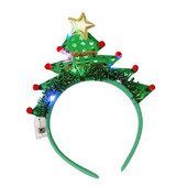 Božićna traka za glavu, plastična, šarena, elastična LED svjetleća lampica, obruč za kosu za Navidad Novu 2022.