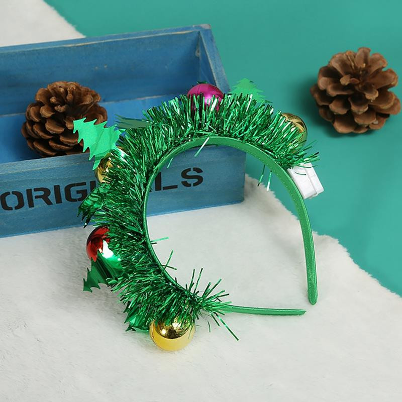 Božićna traka za glavu, plastična, šarena, elastična LED svjetleća lampica, obruč za kosu za Navidad Novu 2022.