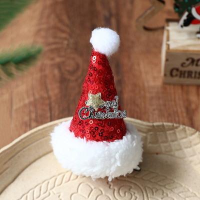 1 kom. Božićni šešir Ukosnica Slatke kopče za kosu s pompom Jelenji rogovi Lopta od umjetnog krzna Božićni ukras Navidad Oprema za zabavu Dječji darovi 2023.