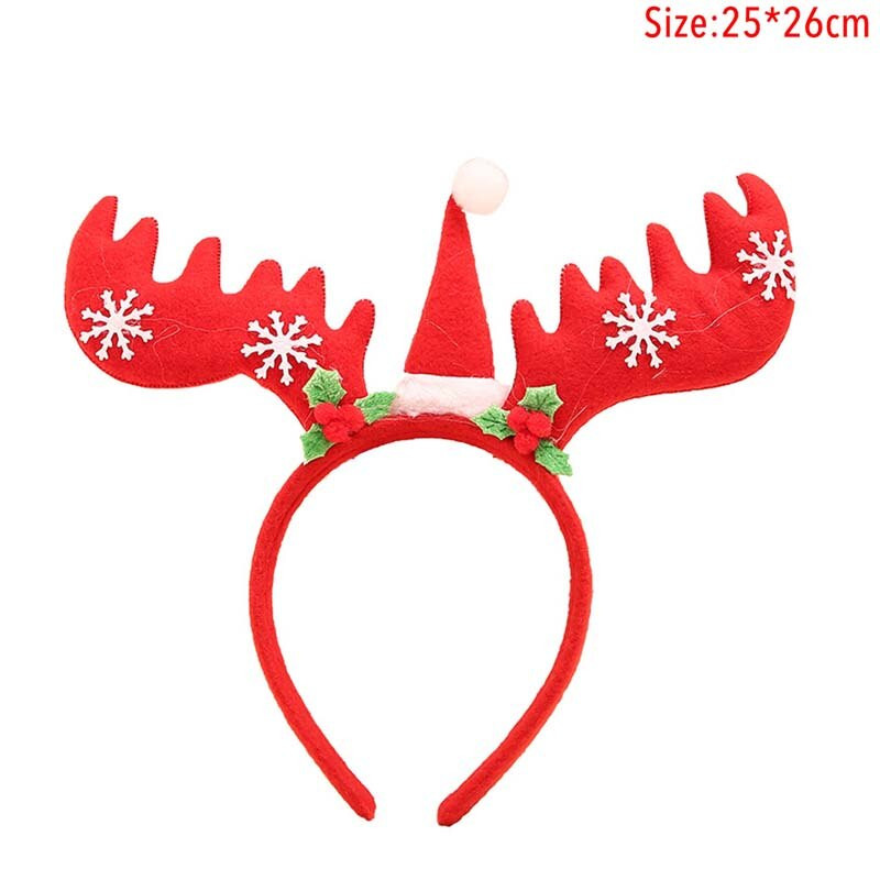 Božićne trake za glavu Traka za kosu od rogova sobova Sretan Božić Ukrasi za dom 2022. Navidad Noel Božićni dar Dodaci za kosu
