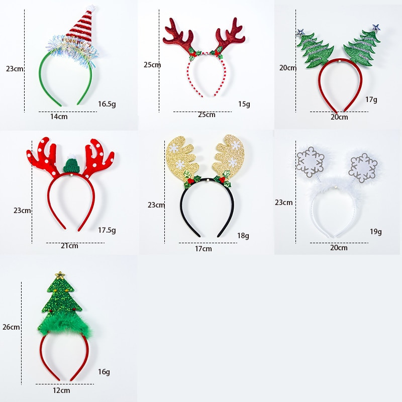 Crtani božićni rogovi traka za kosu krug slatka djevojka princeza trake za glavu Božićni dar novogodišnja dekoracija za dom navidad