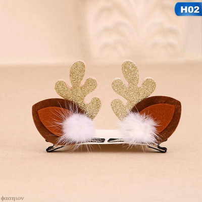 Novo božićno pokrivalo za kosu Štipaljke za djevojčice Slatka ukosnica Kreativni pompon Sobovi rogovi Ukosnica Ukosnica za Božić Dječji darovi 2023.