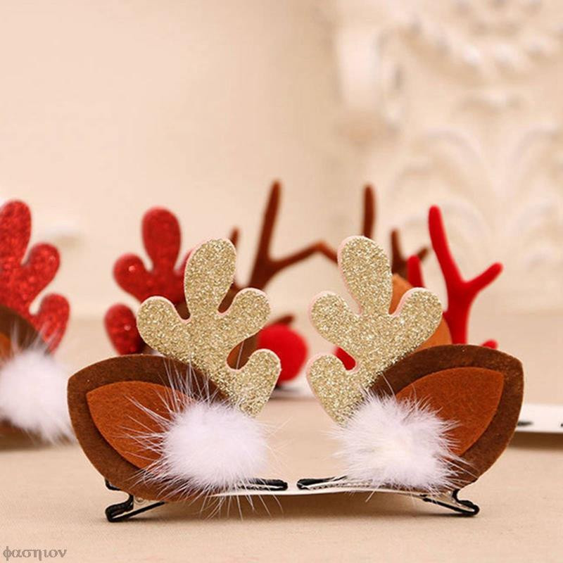 Novo božićno pokrivalo za kosu Štipaljke za djevojčice Slatka ukosnica Kreativni pompon Sobovi rogovi Ukosnica Ukosnica za Božić Dječji darovi 2023.
