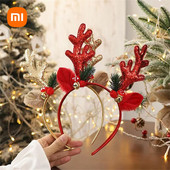 Xiaomi jõulupeapaelad Hirve kõrvad Sarved lastele Jõuluvana Põdrasarved Beebipeapael lastele Noel Navidad 2023 Juukseaksessuaarid