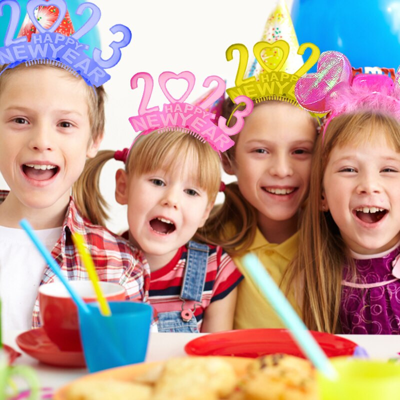 5/10 τεμ. 2023 Πρωτοχρονιάτικο κεφαλόδεσμο LED Headbands Χριστουγεννιάτικο ντεκόρ Καρδιά Bowknot Στεφάνη μαλλιών που αναβοσβήνει Ελαφρύ καπέλα Cosplay Διακόσμηση πάρτι