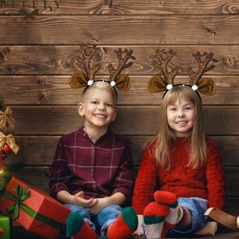 1PC Коледна лента за глава, лента за коса, рога, снежинка, коледна елха, лента за глава, обръч за глава, шапки за шапки Xmas Navidad Party Kids Favor Gift