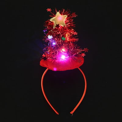 Γυναικείο Παιδικό LED που αναβοσβήνει Headband Light Up Hairband Tree Holiday Party Δώρο Κόκκινο Πράσινο Χριστουγεννιάτικο Διακόσμηση 2023