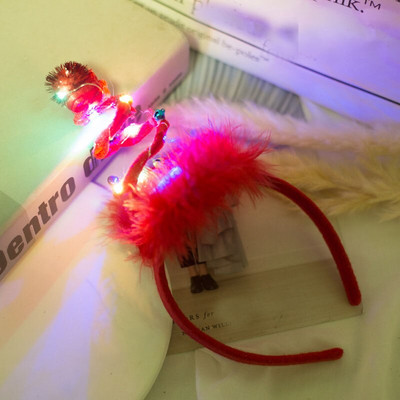 Žene, dijete, svjetleća svjetleća traka za glavu, traka za kosu, drvce, dodaci za blagdansku zabavu, dar, crveno-zelena božićna dekoracija 2023.