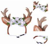 Kalėdinė galvos juosta naminiams gyvūnėliams Elnio rago kepurė šuniukas šuniukas katė Cosplay vakarėlio gaminys šunų priedai Kalėdų naminių gyvūnėlių galvos juosta U2