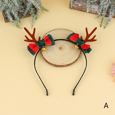 Карикатура Коледна лента за коса Дядо Коледа Снежен човек Рога лента за глава Весела Коледа Декор Възрастни Деца Naviidad Подарък Коледно парти Реквизит