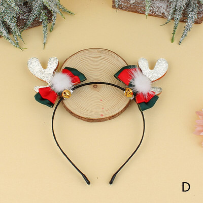 Карикатура Коледна лента за коса Дядо Коледа Снежен човек Рога лента за глава Весела Коледа Декор Възрастни Деца Naviidad Подарък Коледно парти Реквизит