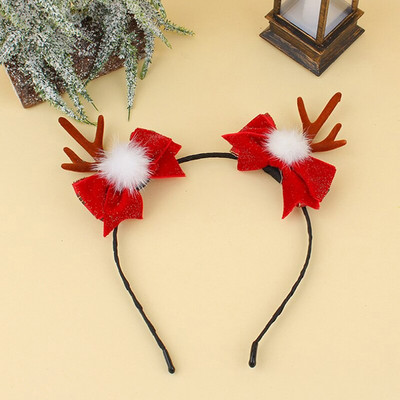 Карикатура Коледна лента за коса Дядо Коледа Снежен човек Рога лента за глава Весела Коледа Декор Възрастни Деца Naviidad Подарък Коледно парти Реквизит