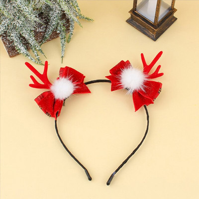 Карикатура Коледна лента за коса Дядо Коледа Снежен човек Рога лента за глава Весела Коледа Декор Възрастни Деца Naviidad Подарък Коледно парти Реквизит