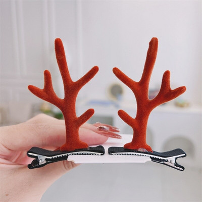 2 kom./komplet Božićna kopča za losovo uho za djevojčice Djed Mraz Snjegović kopča za božićnu zabavu Ukosnica za djecu