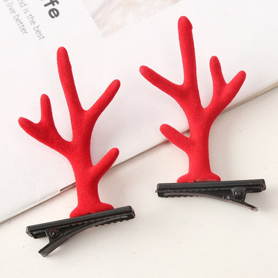 2 kom./komplet Božićna kopča za losovo uho za djevojčice Djed Mraz Snjegović kopča za božićnu zabavu Ukosnica za djecu