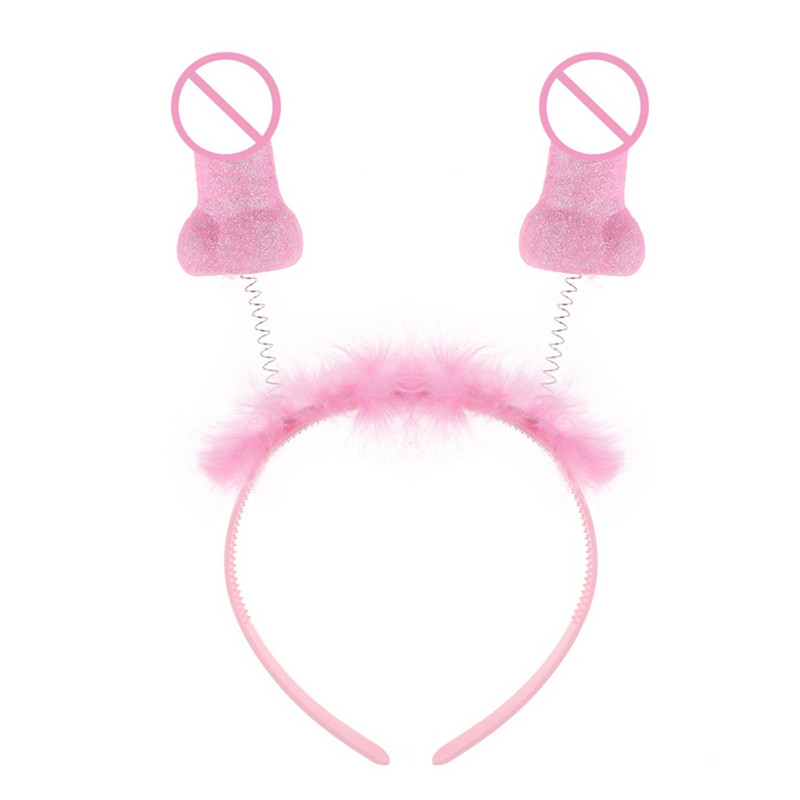 Dzimumlocekļa formas galvas lente mirdzoša, gaiša galvas saite Galvassega Boppers galvas lentes sievietēm meitenēm Bachlorette vistu ballītei vakara dāvana