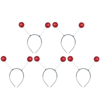 5 τμχ Χαριτωμένο υπέροχο χριστουγεννιάτικο στεφάνι για μαλλιά δημιουργικό αφρό σε σχήμα μπάλας Χριστουγεννιάτικες κορδέλες κεφαλής Διακοσμητικό κάλυμμα κεφαλής