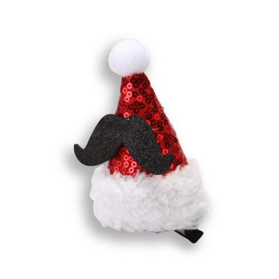 Kalėdų mini blizgučiai Kalėdų senelio kepuraitė plaukų segtukas Mielas animacinis filmas Barzdos diržas Raidės aligatorius plaukų segtukai Šventinis vakarėlis Barrettes plaukams