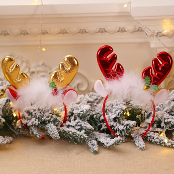 Νέο χριστουγεννιάτικο βελούδινο στεφάνι χαριτωμένο Santa Tree Elk Headband Διακοσμητικά κεφαλής για παιδιά για ενήλικες Χριστουγεννιάτικο Πρωτοχρονιάτικο πάρτι Cosplay