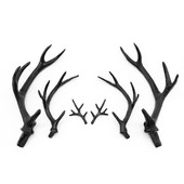 Черни рога за глава Еленов рог Клони на дърво Лента за глава Cosplay Party Направи си сам подарък Декорация Коледна снимка Подпори за фотография
