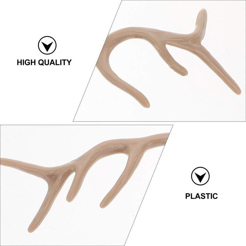 Antlers Crafts Căprior Faux Coarns Crăciun pentru petrecere Ornament copac Mini corn din plastic Antler Reni fals