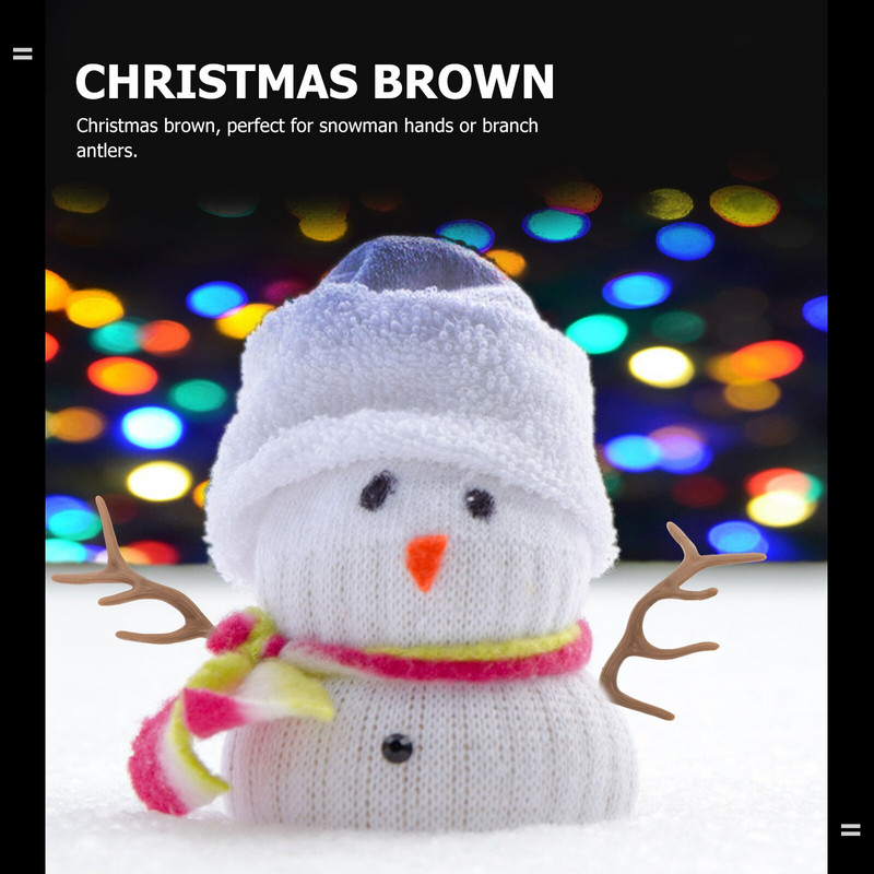 Antlers Crafts Căprior Faux Coarns Crăciun pentru petrecere Ornament copac Mini corn din plastic Antler Reni fals