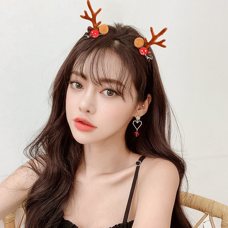 Božićna frizura Ukosnica od roga Party traka za kosu Kostim za djevojčice Trake za kosu Božićni ukrasi za kosu božićna traka za glavu