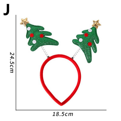 Novo božićno pokrivalo za glavu Ukosnica za kosu Obruč za kosu za odraslo dijete Božićno drvce Elk Antler Dodatak za kosu Cosplay Party Poklon Dekoracija