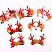 Božićne kopče za kosu od rogova Ukosnice za jelenje uho Festivalske božićne trake za češere Kuglica za kosu Pokrivala za kosu Dodaci za kosu