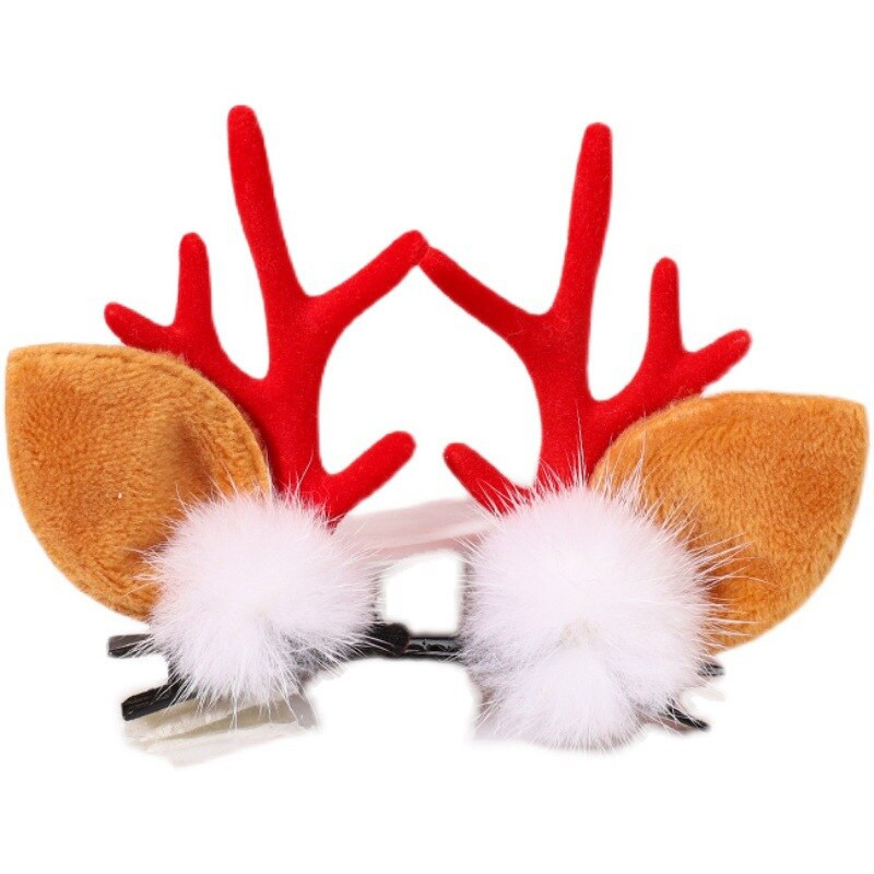 Božićne kopče za kosu od rogova Ukosnice za jelenje uho Festivalske božićne trake za češere Kuglica za kosu Pokrivala za kosu Dodaci za kosu