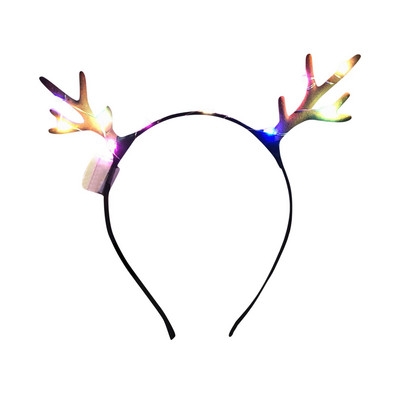Bentiță de Crăciun Bentita de păr pentru căprioară Bandă de păr luminoasă pentru brad de Crăciun Bentiță pentru cap Cerc pentru cap Crăciun de Crăciun Petrecere Copii Favoare Gif