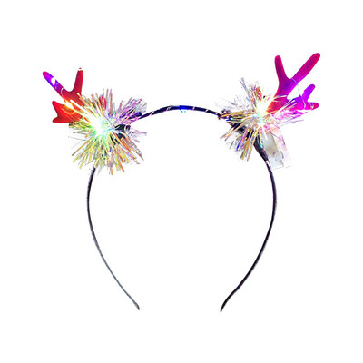 Bentiță de Crăciun Bentita de păr pentru căprioară Bandă de păr luminoasă pentru brad de Crăciun Bentiță pentru cap Cerc pentru cap Crăciun de Crăciun Petrecere Copii Favoare Gif