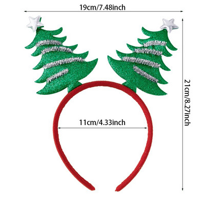 Slatko zeleno božićno drvce Traka za glavu Pokrivala za glavu Božićni darovi za djecu 2023 Sretan Božić Dekoracija za dom Navidad Ukrasi
