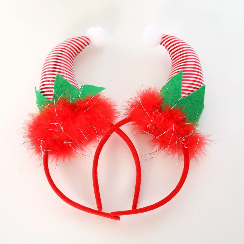 Anul 2019 Anul Nou Cadou de Crăciun Fericit Bentiță Pălărie de clovn Decor de petrecere Bandă de păr Închizătoare pentru cap Cerc pentru cap de Crăciun Decorativ U3